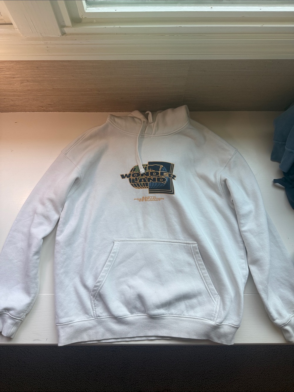 H&M White Hoodie with 'Wonderland' Graphic